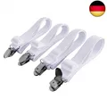 Produktbild: 4 Stück Bettlakenspanner verstellbar(30-120cm), Elastische betttuchspanner,
