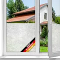 Produktbild: d-c-fix Fensterfolie Reispapier - 45 cm x 2 m – selbstklebende Sichtschutzfolie mit modernem Muster für Glasflächen – selbsthaftend, blickdicht, dekorativ