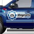 Produktbild: Personalisierte Auto Magnetschilder | Alle Formen: Rechteck, Rund, Quadrat, Oval | Wunschtext & Logo | Hochwertige Magnetfolie | | Auto Aufkleber | Wetterfest | Made in EU | Firmenwerbung