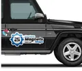 Produktbild: Magnetfolie Magnetschild für Auto. Verschiedene Formen und Dimensionen. UV-druck