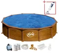Produktbild: Gre Rundpool Mauritius inkl. Zubehör (Komplett-Set, 7-tlg), Höhe: 132 cm, in versch. Größen erhältlich