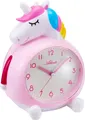 Produktbild: Atlanta 2163/17 Kinderwecker mit Leisegang Einhorn Rosa/Weiß
