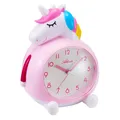Produktbild: ATLANTA Kinderwecker mit Leisegang Einhorn Rosa/Weiß 2163/17