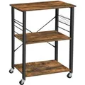 Produktbild: Vasagle Küchenregal mit Rollen 40 cm x 60 cm x 89 cm Braun-Schwarz