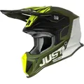 Produktbild: Just1 J18 Pulsar Army Limited Edition MIPS Motocross Helm, grün, Größe L für Männer