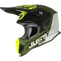 Produktbild: Just1 Motocrosshelm J18 Pulsar Army Limited Edition MIPS Motocross Helm, Notfallsystem-Polsterung (EQRS) grün L (59/60)