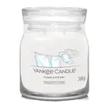 Produktbild: Yankee Candle Signature Duftkerze | Clean Cotton Medium Jar Kerze mit Doppeldochten | Sojawachs-Mischung lang brennende Kerze | Perfektes Geschenk für Frauen