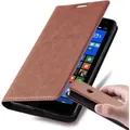 Produktbild: Cadorabo Hülle für Nokia Lumia 535 Schutz Hülle in Braun Handyhülle Etui Case Cover Magnetverschluss