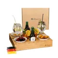 Produktbild: TDL Gadgetti – Couchbar snackbox (100% Bambus): Die nachhaltige All-in-One-Snackbox – perfekt für entspannte Filmabende, mit ausreichend Platz für Schalen, Tassen und Weingläser. - Sofatablett