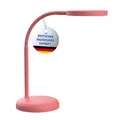Produktbild: MAUL Schreibtischlampe LED MAULjoy | Kleine Schreibtischlampe mit Standfuß | Moderne Tischlampe für Schreibtisch, Büro | Flexible LED Lampe mit 3000K warmweißem LED Licht | Touch of Rose