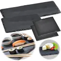 Produktbild: LS-LebenStil 2x Schieferplatte 20x20cm - 2 Stück Set - Quadratisch - Servierplatte Schieferteller Tischset Sushi Deko Tablett Tapas-Teller Naturschiefer-Platten Schiefertafel Steinplatte Tafelplatte