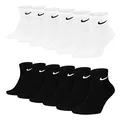 Produktbild: NIKE 6 X Sport Freizeit Socken Strümpfe 2X3er Pack SX7667, Farbe:3 X Schwarz 3 X Weiß, Größe:XL = 46-50