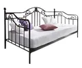 Produktbild: Metallbett Bett Tagesbett Polsterbett Bettgestell Day-Bed schwarz pulverbeschich