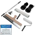 Produktbild: Epoxidharz Bodenbeschichtung werkzeug Set 5tlg PL250 |  40cm und 25cm Entlüftungsroller | Teleskopstiel | Stehrakel | Nagelschuhe