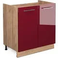 Produktbild: Vicco - Spülenunterschrank Fame-Line, Bordeaux Hochglanz, 80 cm ohne Arbeitsplatte