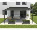 Produktbild: SOLUNA Pergola mit Stoffdach 3,5x4 Stoff Dessin 8446 Gestell RAL 7016 anthrazitg