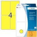 Produktbild: HERMA Vielzwecketiketten 52 x 82 mm, 128 Etiketten, gelb, permanent haftend, für Handbeschriftung