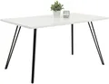 Produktbild: HELA Esstisch JENN (1-St), Hochglanz Weiß lackiert, Tischplatte fest, Gestell V-förmig