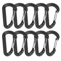 Produktbild: alca® Karabiner-Haken 10er Set Tragkraft 10 kg Schlüsselanhänger Camping Outdoor Freizeit