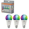 Produktbild: 3er Pack OSRAM E27 SMART+ MATTER Classic A100 LED-Lampe 14W wie 100W Multicolor 2700-6500K - Matter over WiFi, App- und Sprachsteuerung