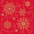 Produktbild: Mank Serviette Airlaid Cristal in Rot, 40 x 40 cm, 50 Stück - Weihnachten