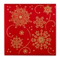 Produktbild: Mank Airlaid Servietten 40x40 cm Premium Einweg Serviette stoffähnlich und saugstark perfekt für Weihnachtsfeiern & Adventsfeiern Weihnachtsservietten 50 Stück Cristal (Rot)