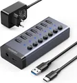 Produktbild: UGREEN USB-C to 7-Port USB-A 3.0 Hub DC 12V EU