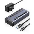 Produktbild: UGREEN USB-C to 7-Port USB-A 3.0 Hub DC 12V EU