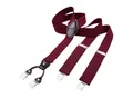 Produktbild: DonDon Hosenträger für Herren 3,5 cm breit 4 Clips mit braunem Leder längenverstellbar (1-St) Y-Form, verstellbar mit Clipverschluß, elastisch