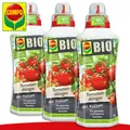 Produktbild: COMPO 3 x 1L BIO Tomatendünger | Mit Kalium Wachstum Nährstoffe Cocktail Roma
