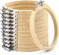Produktbild: Mini Bamboo Embroidery Hoops 12 Stück 10 cm DIY Crafts
