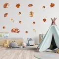 Produktbild: Herbst Waldtiere Wandtattoo Sticker Folie Aufkleber Kinderzimmer DIN A4 Y037