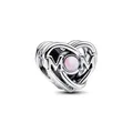 Produktbild: Pandora Charm Damen Mama Herz Synthetischer Opal Rosa Silber 793233C01