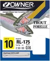 Produktbild: Owner Forelle blau 150cm (RL-175) Gr. 6 - Forellenhaken gebunden