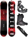 Produktbild: Airtracks Snowboard-Set Herren Snowboard Wide Eight Freestyle Freeride 155 - Snowboard Bindung Master - Softboots Strong ATOP 46 - SB Bag