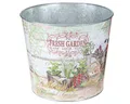 Produktbild: Viana Übertopf Vintage Metall Blumentopf Bunt - Garten Balkon Deko 18cm