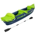 Produktbild: ECD Germany Schlauchboot Aufblasbares Kajak Cruiser X1 Schlauchboot Luftkajak Kanu Boot, für 2 Personen 318x80x55cm Grün/Weiß/Blau Set 2-tlg blau|grün|schwarz