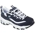 Produktbild: Skechers D ́Lites - Biggest Fan Sneaker Freizeitschuh, Halbschuh, Schnürschuh im trendigen Chunky-Style blau 37 EU