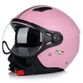 Produktbild: Jet Helm Mopedhelm | VITO Moda | Damen | Jethelm mit Visier | ECE 22.06 Zertifiziert | Motorradhelm (M (57-58cm))