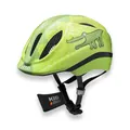 Produktbild: KED Meggy II Trend | Kinder Fahrradhelm Insektenschutznetz Integriertes LED-Rücklicht maxSHELL Technologie, Green Croco, 44-49 (XS)