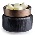 Produktbild: Candle Warmers ETC 2-in-1 Kerzen- und Duftwärmer zum Erwärmen von Duftkerzen oder Wachsschmelzen und Tarts mit Raumerfrischung, primitives Schwarz und Bronze