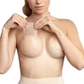 Produktbild: Bye Bra Silicone Pull-Ups, Push Up Klebe BH, Silikon Trägerlosen BH Selbstklebend, Wiederverwendbar, Klebend, Nippelabdeckung für abgehobenen Effekt, Unsichtbare anhebende BH-Cups, M/XL (Beige, XL)