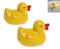 Produktbild: Ente gelb 2er Set aus Porzellan schwimmend 7-8 cm als Teich Deko - Deko
