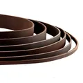 Produktbild: Auroris - Lederband flach Dunkelbraun Breite wählbar 2/3/4/5/8/10/15/20/25/30 mm - Variante: Breite 4mm / Länge 1m
