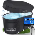 Produktbild: LIVIKING® Eisbad + Faltbare Badewanne Erwachsene [120cm - 2in1 KOMFORT KOMPLETTSET] Eisbaden Tonne, Mobile Badewanne Outdoor & Eistonne