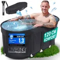 Produktbild: LIVIKING Eisbad + Faltbare Badewanne Erwachsene | Eistonne Eiswanne Ice Bath Tub