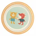 Produktbild: sigikid 4 Freunde Teller Bär und Fuchs Yellow Speiseteller Kinder Türkis Ø21.5cm