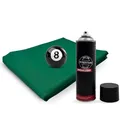 Produktbild: Winsport Billardtuch Arizona grün inkl. Sprühkleber Set, Coupon 350x150cm für Spielfläche bis 8ft. inkl. Banden, hochwertiges, langlebiges und laufschnelles Billardtisch Filz,