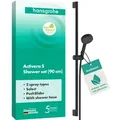 Produktbild: hansgrohe Activera Select S Duschset 28046670 2 Strahlarten wassersparend mit Duschstange, Ø95mm, Bohrabstand 915 mm, schwarz matt