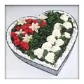 Produktbild: Herz Gitter XXL Pflanzschale Grabschmuck Grabgestaltung Friedhof 62x60x10 cm